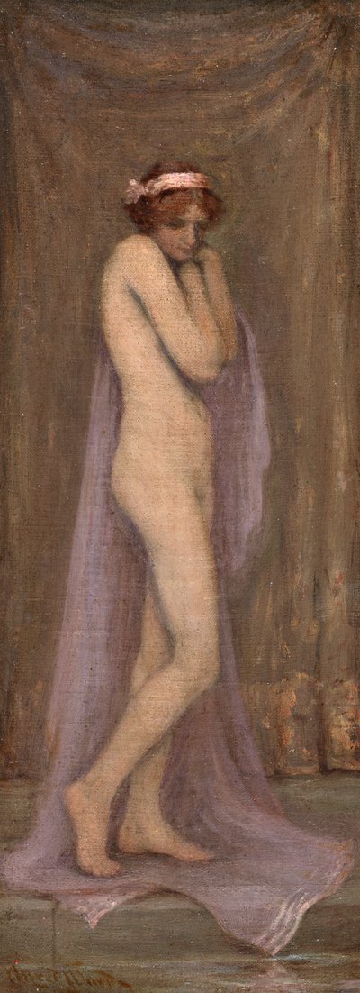 Nude (tuval üzerine yağlı boya) by Alfred Ward