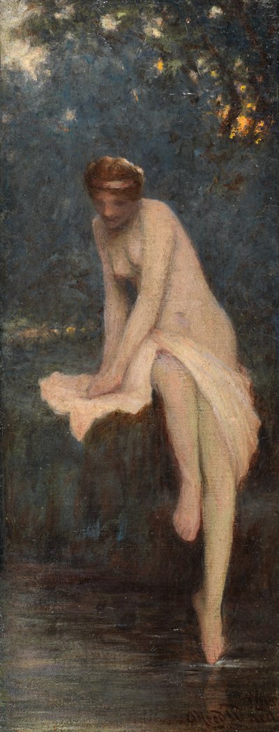 Nude (tuval üzerine yağlı boya) by Alfred Ward