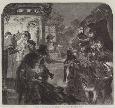 Noel Arifesinde Eski Halk Ziyareti by Alfred William Hunt