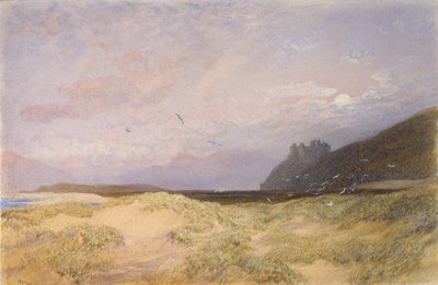 Harlech, 1862 (kağıt üzerine sulu boya) by Alfred William Hunt