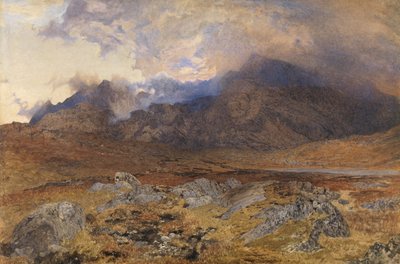 Nisan Dolu Fırtınasının Ardından Snowdon by Alfred William Hunt