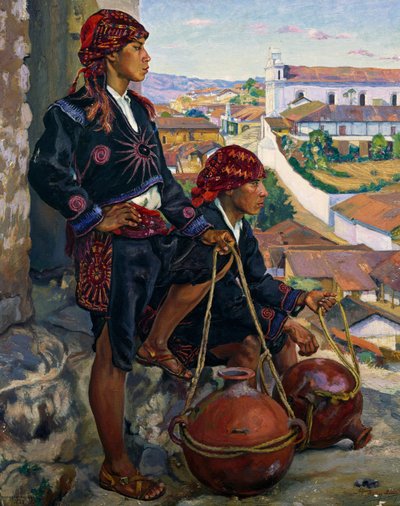 Su Taşıyıcıları, Chichicastenango by Alfredo Gálvez Suárez