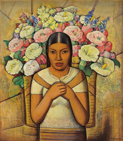 Çiçek Satıcısı; Çiçek Satıcısı, c.1934 (tuval üzerine yağlı boya) by Alfredo Ramos Martinez