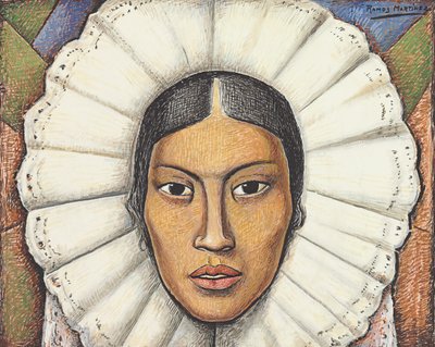 Tehuana, 1930 dolayları (kağıt üzerine guaj ve pastel boya) by Alfredo Ramos Martinez