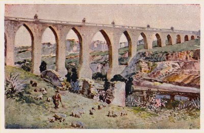 Aques Livres Su Kemeri, Lizbon (renkli lito) by Alfredo Roque Gameiro