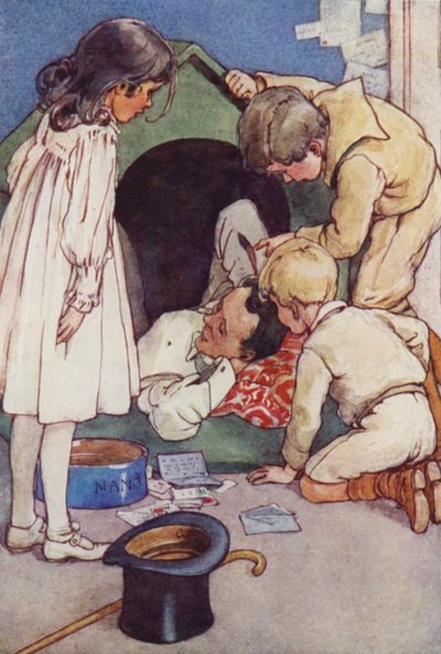 Çocuklarının Dönüşüne kadar Kulübede yaşayacaktı (renkli taş) by Alice Bolingbroke (after) Woodward