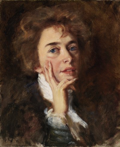 Jabot ile Otoportre, 1896. by Alice Pike Barney