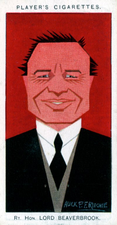 William Maxwell Aitken, 1 Baron Beaverbrook, devlet adamı ve gazete sahibi, 1926. by Alick P. F. Ritchie