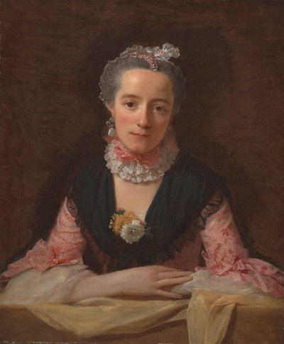 Pembe İpek Elbiseli Bayan by Allan Ramsay