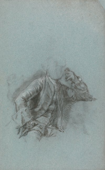 Oturan Bir Centilmen Portresi Çalışması by Allan Ramsay
