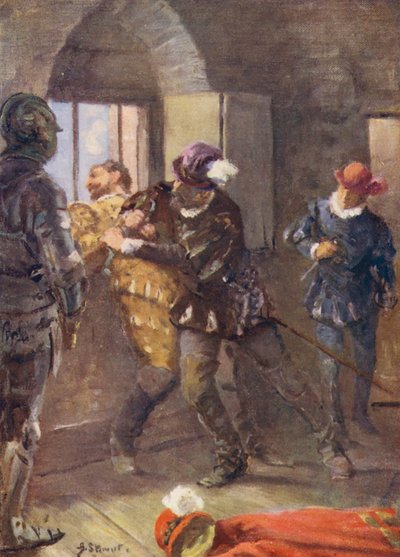 Gowrie Komplosu (renkli taş baskı) by Allan Stewart