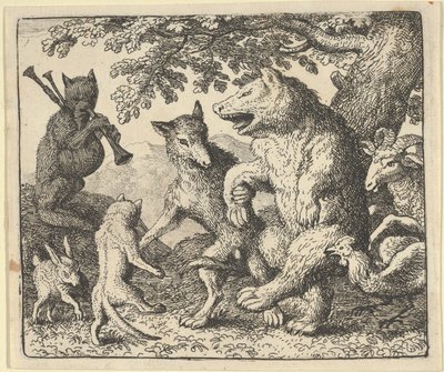 Ayı ve Kurt Onuruna Bir Parti, 1650-75. by Allart van Everdingen
