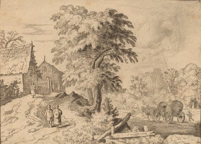 İki Çekme Atlı Araba, muhtemelen c. 16451656. by Allart van Everdingen