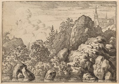Bir Tepedeki Kilise, muhtemelen c. 16451656. by Allart van Everdingen