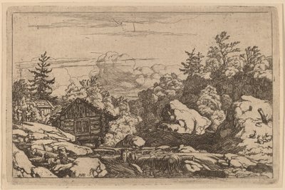 Bankadaki Kulübeler, muhtemelen c. 16451656. by Allart van Everdingen