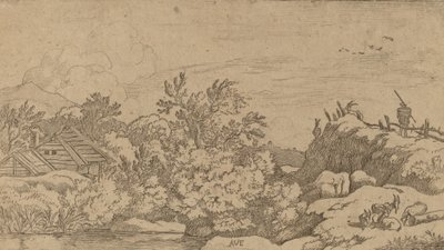 Tepedeki Keçi Sürüsü, muhtemelen c. 16451656. by Allart van Everdingen