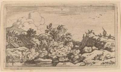 Tepedeki Keçi Sürüsü, muhtemelen c. 16451656. by Allart van Everdingen