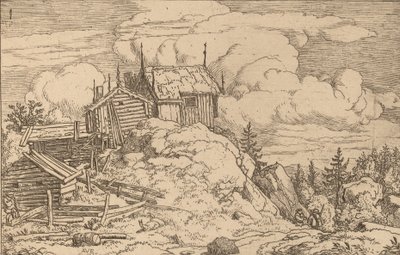 Tepedeki Hamlet, muhtemelen c. 16451656. by Allart van Everdingen