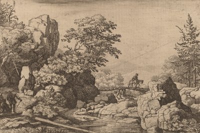 Köprüde Süvari, muhtemelen c. 16451656. by Allart van Everdingen