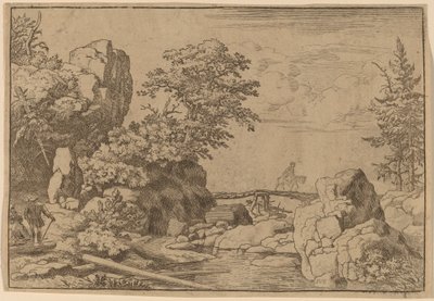 Köprüde Süvari, muhtemelen c. 16451656. by Allart van Everdingen