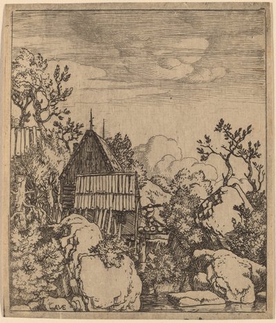 Küçük Tahta Köprüdeki Adam, muhtemelen c. 16451656. by Allart van Everdingen