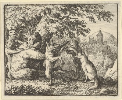 Aslan Emriyle Ayıdan Bir Parça Deri Alınır, Ön Patilerinden Bir Parça..., 1650-75. by Allart van Everdingen