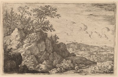 Köpeğiyle Köylü, muhtemelen c. 16451656. by Allart van Everdingen
