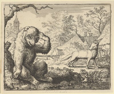 Renard Ayı ile Eğlenir, 1650-75. by Allart van Everdingen