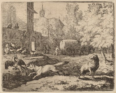 Reynard Horoz Çalmaya Çalışıyor, muhtemelen c. 16451656. by Allart van Everdingen
