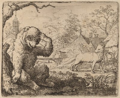 Reynard Kederli Ayı ile alay ediyor, muhtemelen c. 16451656. by Allart van Everdingen