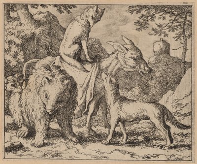 Reynard Kıçın Üstüne Oturmuş by Allart van Everdingen