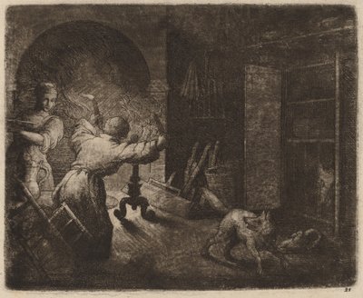 Reynard Papazdan Bir Capon Çaldı, muhtemelen c. 16451656. by Allart van Everdingen