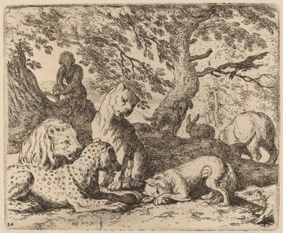 Reynard Hikâyesini Sarıyor ve Babasına Yanlış Yapıyor, muhtemelen c. 16451656. by Allart van Everdingen