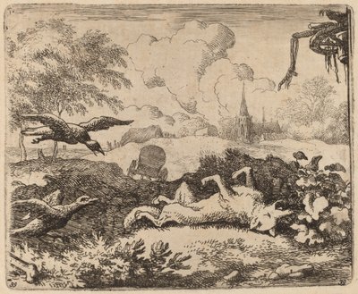 Reynard ve Kargalar, muhtemelen c. 16451656. by Allart van Everdingen