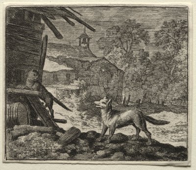 Tilki Reynard: Reynard Kediyi Kandırıyor by Allart van Everdingen