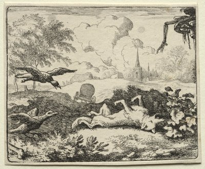 Tilki Reynard: Reynard Ölüm Numarası Yapıyor by Allart van Everdingen