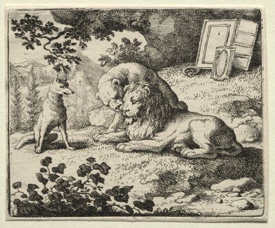 Tilki Reynard: Reynard Aslan'a Hediyeler Vaad Ediyor by Allart van Everdingen