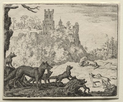 Tilki Reynard: Reynard ve Porsuk Mahkemeye Gidiyor by Allart van Everdingen