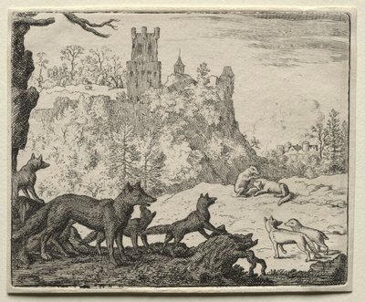 Tilki Reynard: Reynard ve Porsuk Mahkemeye Gidiyor. by Allart van Everdingen