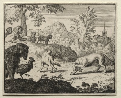 Tilki Reynard: Reynard ve Kurt Arasındaki Savaş. by Allart van Everdingen