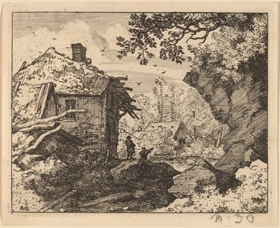 Arkadan Görülen Hasır Kulübe, muhtemelen c. 16451656. by Allart van Everdingen