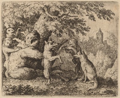Ayı ve Kurt Zulüm Görmektedir, muhtemelen c. 16451656. by Allart van Everdingen