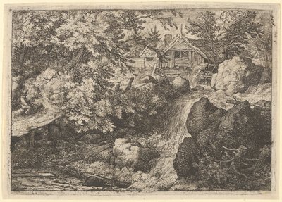 Su Değirmeni Yakınındaki Çağlayan, 17. yüzyıl. by Allart van Everdingen