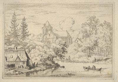 Nehrin Arkasındaki Fıçılar ve Kalaslar, 17. yüzyıl. by Allart van Everdingen
