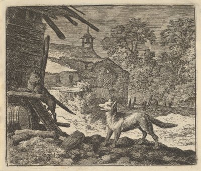 Kedi Ahıra Tırmanıyor, 1650-75. by Allart van Everdingen