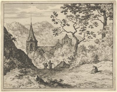 Vadideki Kilise, 17. yüzyıl. by Allart van Everdingen
