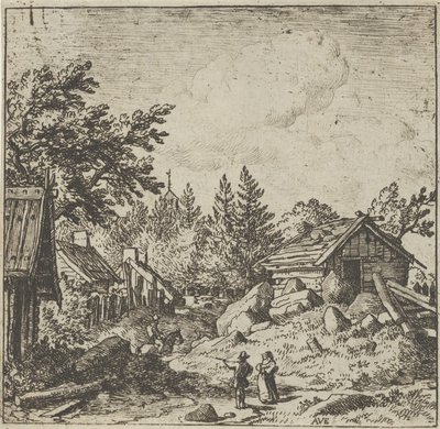 Dağlık Topraklardaki Hamlet, 17. yüzyıl. by Allart van Everdingen