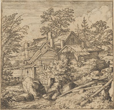 Dağ Tarafındaki Hamlet, 17. yüzyıl ortası, 17. yüzyıl ortası. by Allart van Everdingen
