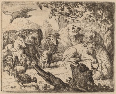 Aslan Barış Bildiriyor, muhtemelen c. 16451656. by Allart van Everdingen