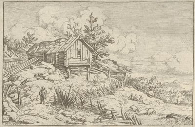 Yıkıcı Çitin Girişine Yakın Adam, 17. yüzyıl. by Allart van Everdingen